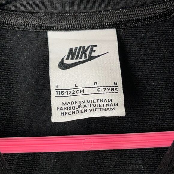 Nike Jacket Youth Large 6-7 YRS Zip Up Black Warmup Soccer Mock Neck Sweater - Picture 4 of 9
